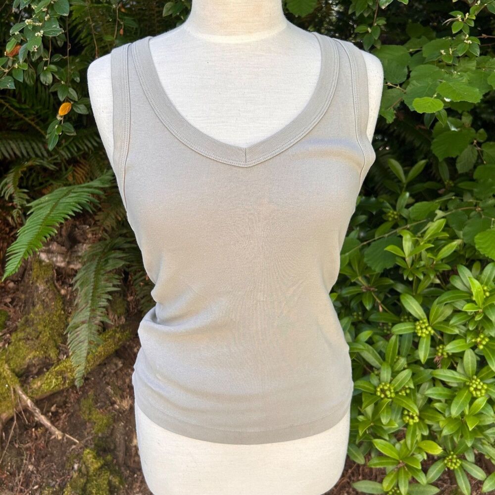 Michael Stars Tank Top beige 100% Cotton USA Casual Summer